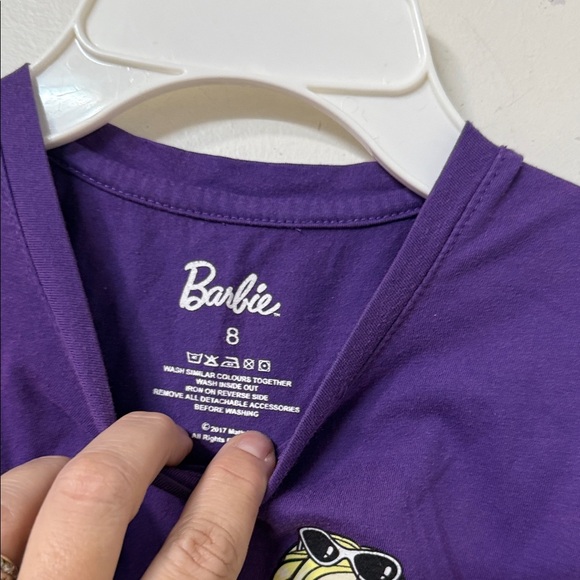 Barbie Purple Kids Shirt with Graphic Design - Picture 2 of 2